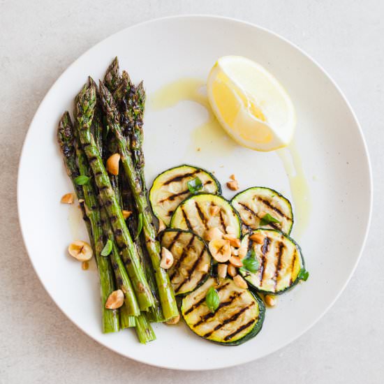 Grilled Asparagus and Courgette