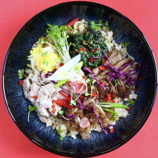 Vegan Oyster Mushroom Bibimbap