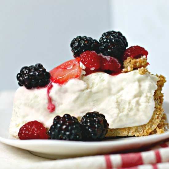 Frozen Lemonade Pie with Berries