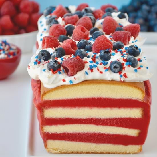 Easy July 4th Ice Cream Cake