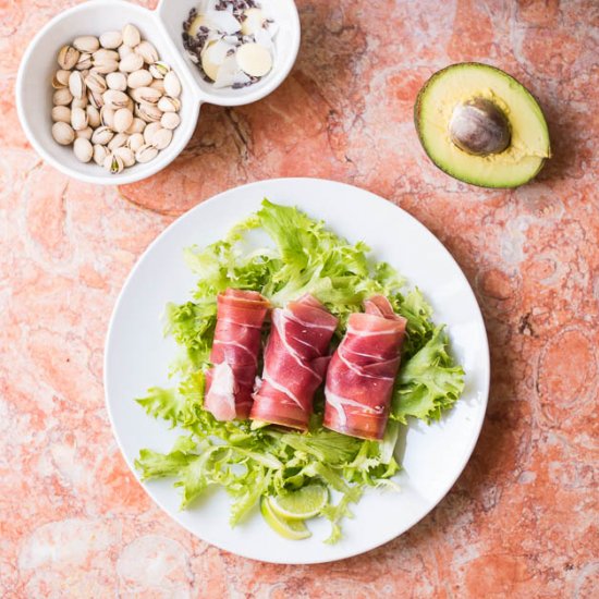 5-Min Prosciutto Avocado Fat Bomb