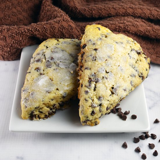 Gooey Chocolate Chip Scones