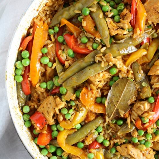 One Pan Healthy Paella