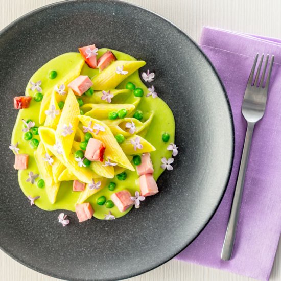 Pea and Ham Penne Rigatoni