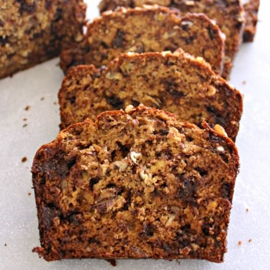 Banana Nut Chocolate Chip Bread