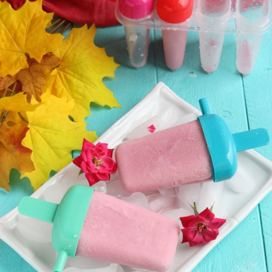 Rose milk Popsicle