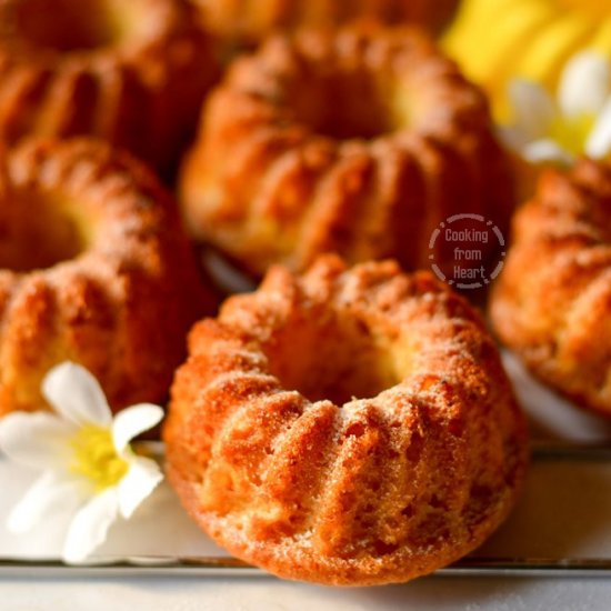 Orange Poppy Seed Mini Bundt Cakes