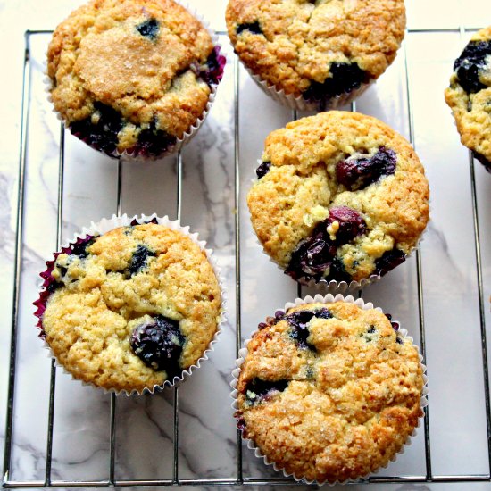 Coffee Cake Blueberry Muffins