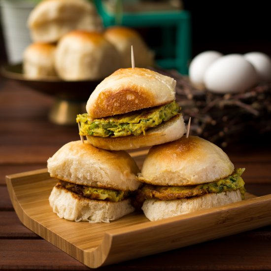 15 min Masala Omelette Sliders