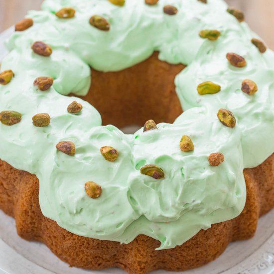 Pistachio Double Pudding Cake