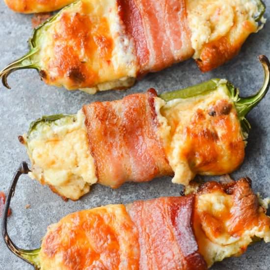 Bacon Wrapped BBQ Jalapeno Poppers