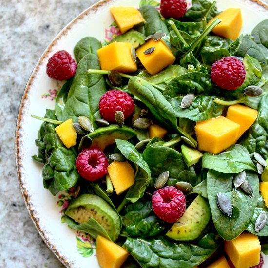 Spinach, Mango, and Avocado Salad