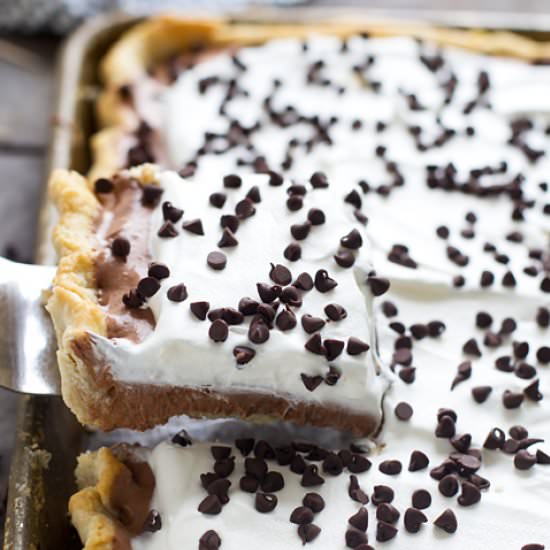 French Silk Slab Pie