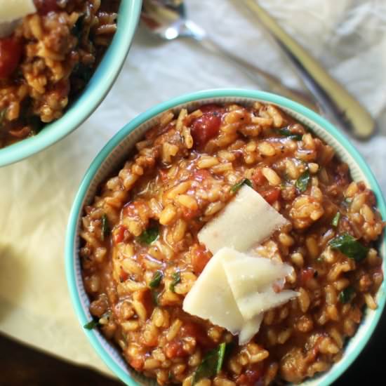 Italian Sausage & Tomato Risotto