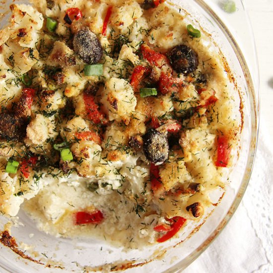 Cauliflower Feta Casserole