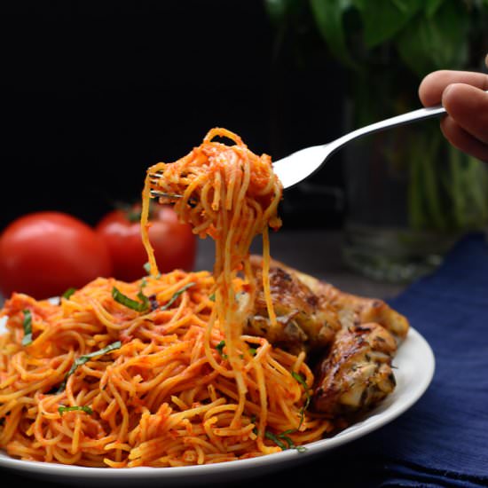 Jollof Spaghetti