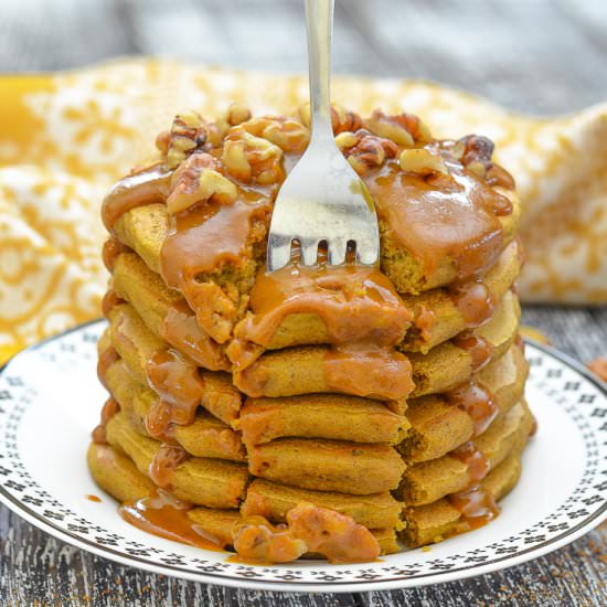 Sweet Potato Pancakes with Caramel