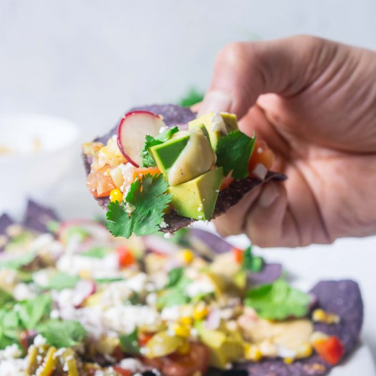 Loaded Healthy Vegetarian Nachos