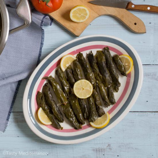 Lebanese Stuffed Chard Leaves