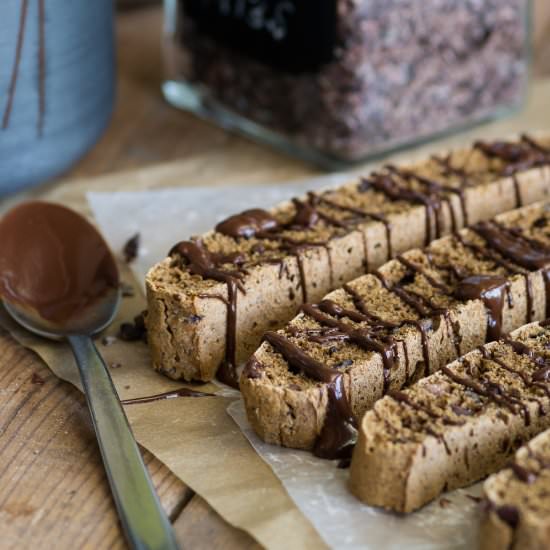 Vegan Coffee Cacao Biscotti