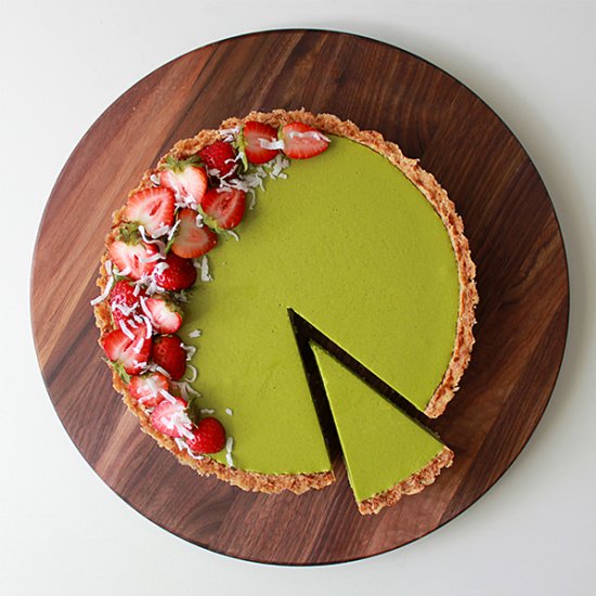 Matcha Custard Coconut Tart