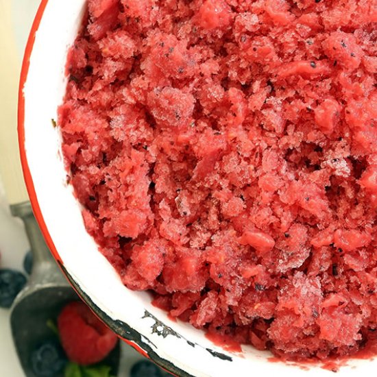 Basil Berry Granita