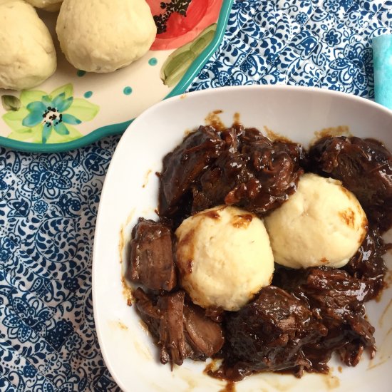 Sour Beef and Dumplings