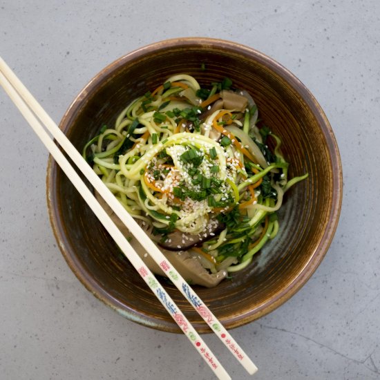 GF Vegan Zucchini Noodle Japchae