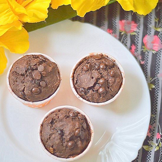 Banana Ragi Chocolate Muffins