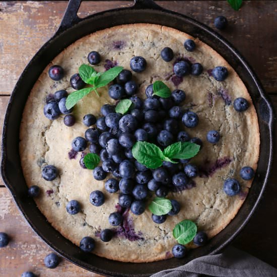 Blueberry Oat Skillet Pancake