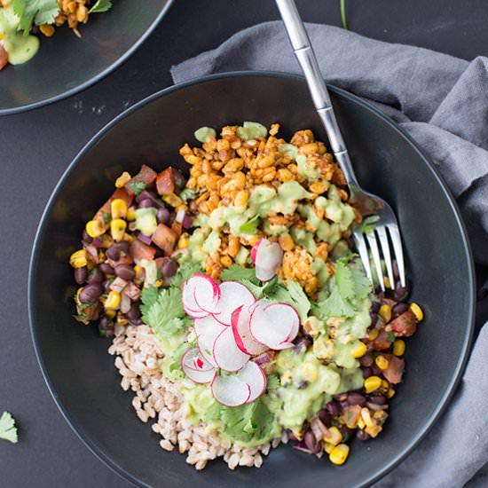 Vegan Tempeh Taco Bowls