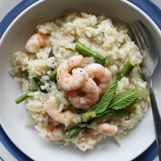 Prawn and Asparagus Risotto