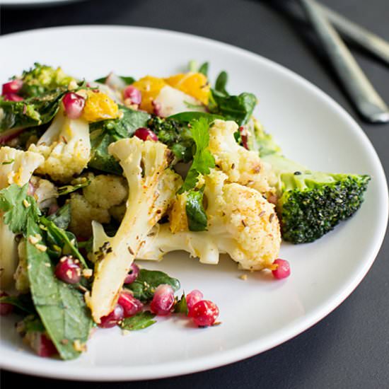 Roasted Broccoli &Cauliflower Salad