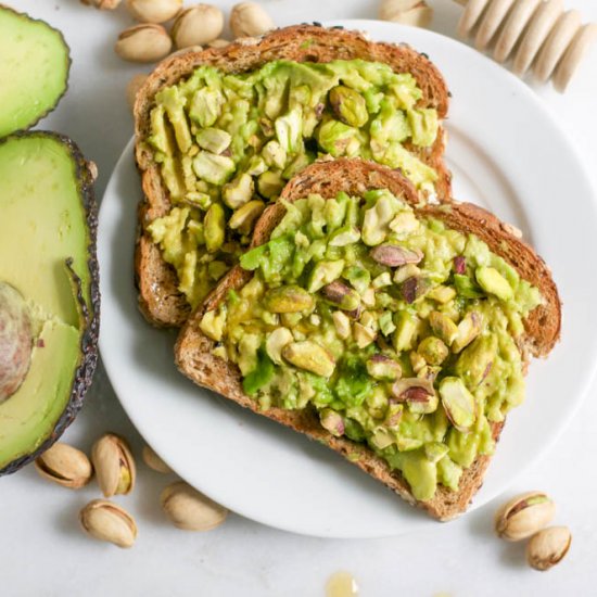 Honey Pistachio Avocado Toast