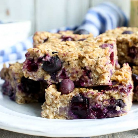 Blueberry Banana Oat Bars