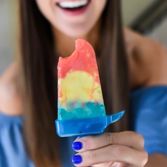 Red White & Blue Pudding Popsicles