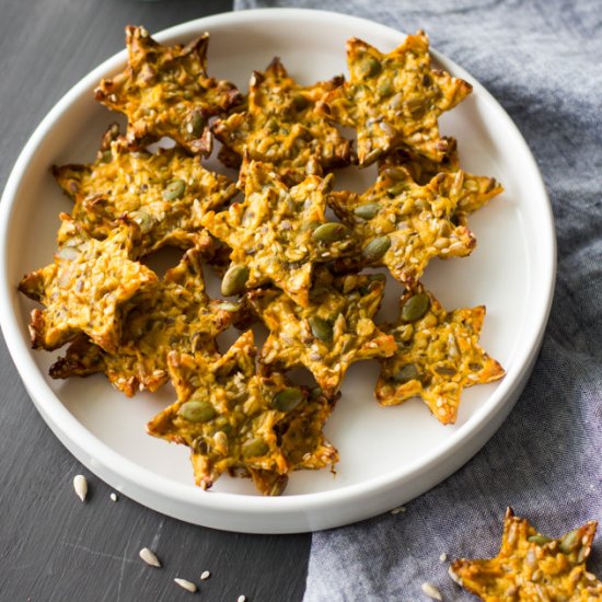 Sweet potato and seed crisp bread