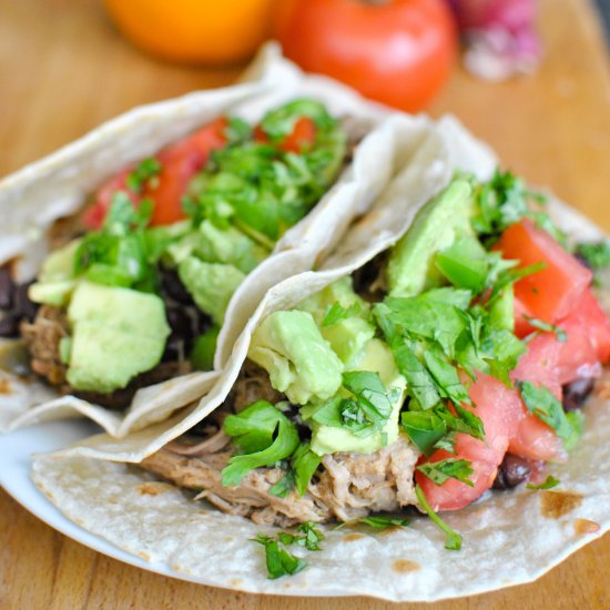 Easy Slow Cooker Pork Carnitas Taco