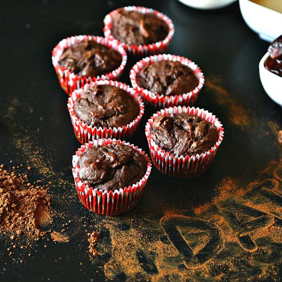 Healthy Chocolate Banana Muffins