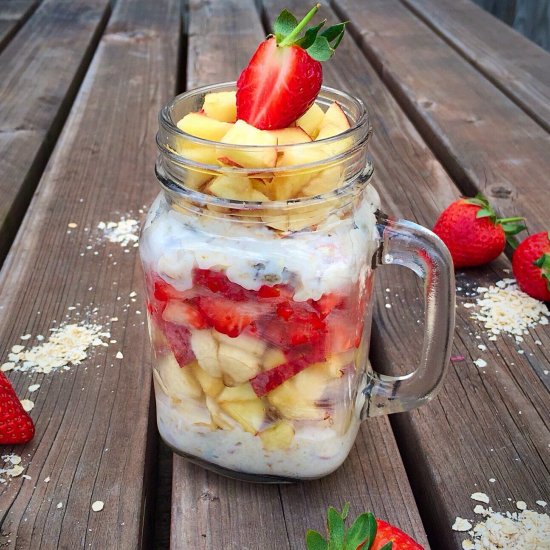 Oats Parfait with Fruit & Nuts