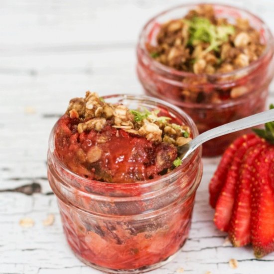 Baked Strawberry Crumble