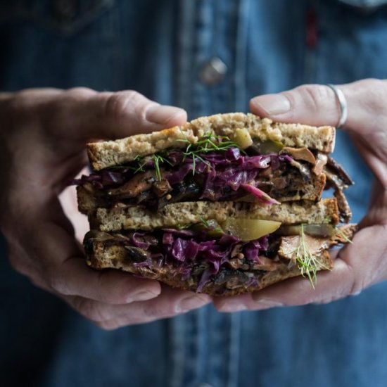 Twisted Mushroom Reuben Sandwich