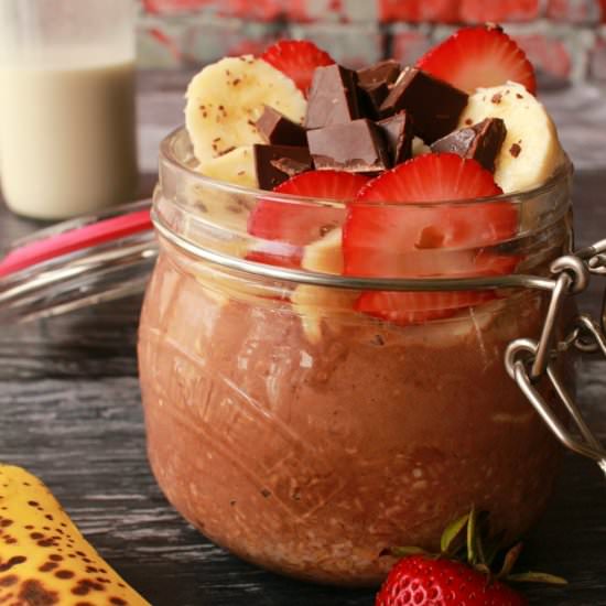 Chocolate Steel Cut Overnight Oats