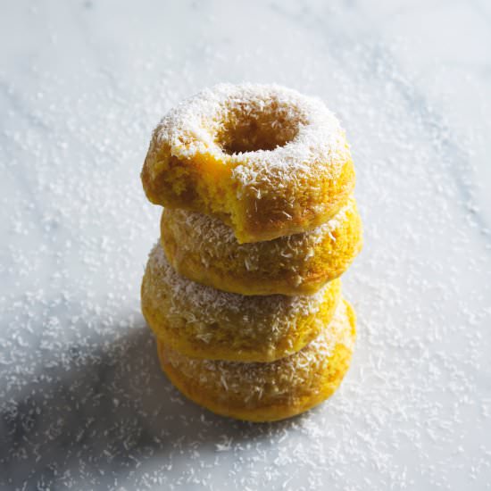 Turmeric Lemon Coconut Donuts