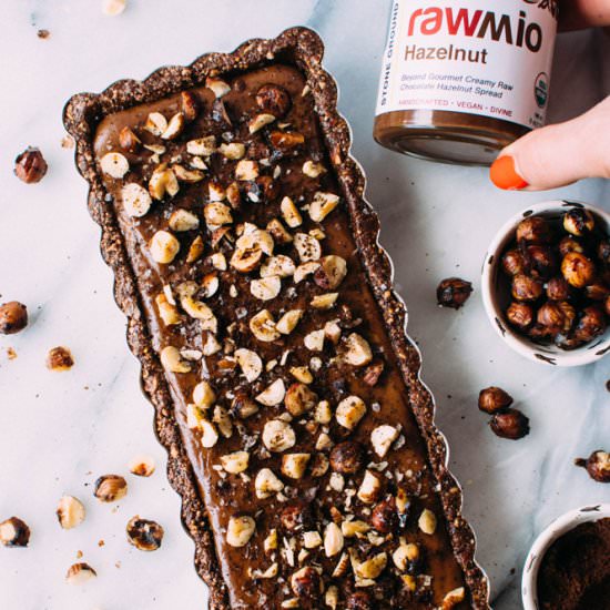 salted mocha hazelnut tart {paleo}