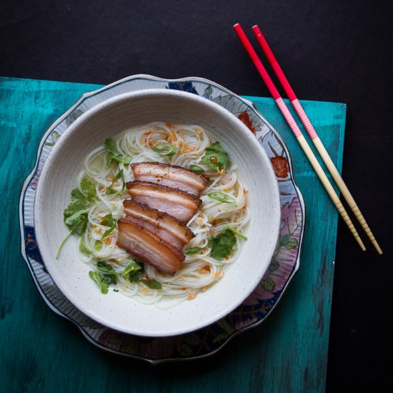 Somen Noodles Pan-Fried Pork Belly