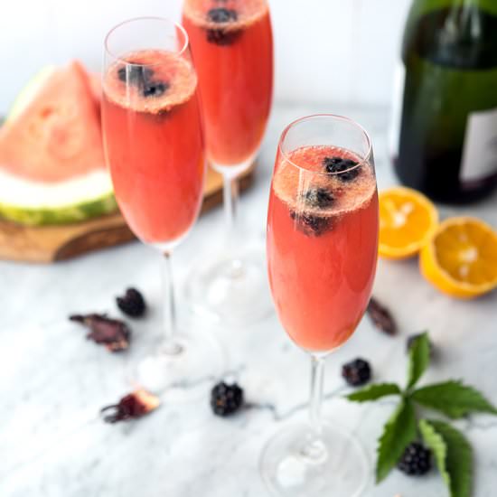 Watermelon Hibiscus Mimosas