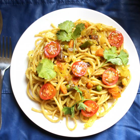 Indian Style Masala Spaghetti