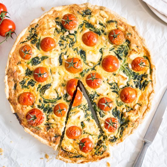 Spinach Tomato Quiche