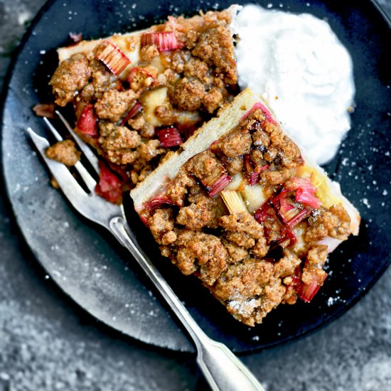 Rhubarb Streusel Cake